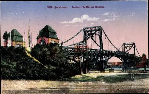 Ak Wilhelmshaven in Niedersachsen, Kaiser Wilhelm Brücke