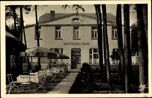 Ak Ostseebad Boltenhagen, Blick auf Hotel Deutsches Haus, Garten