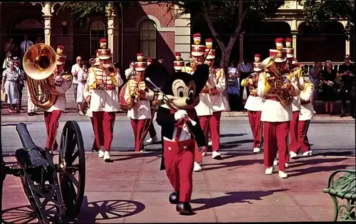Ak Anaheim Kalifornien USA, Disneyland, Mickey Maus, Band