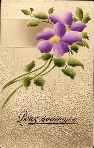 Präge Ak Blühende Blume, Doux souvenir