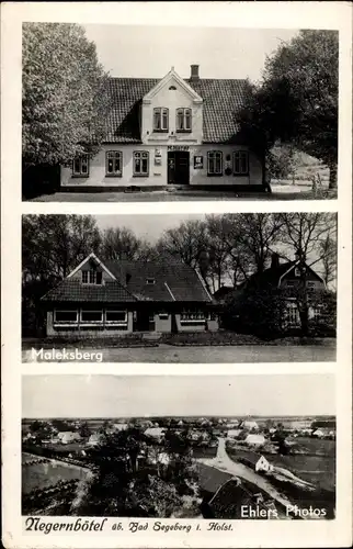 Ak Negernbötel in Schleswig Holstein, Maleksberg, Gasthaus, Blick auf den Ort