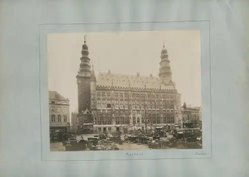 Ak Aachen in Nordrhein Westfalen, um 1875, Rathaus