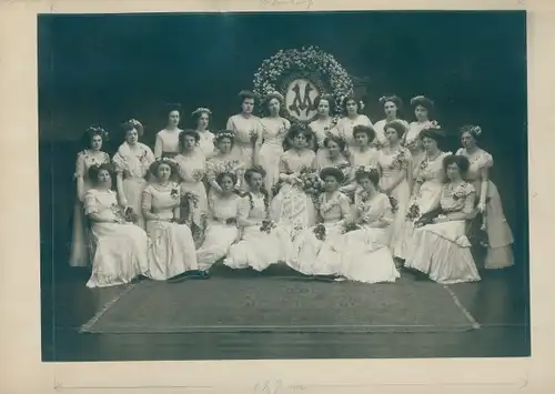 Foto Köln am Rhein, um 1895, Schönheitsköniginnenwahl d. Kölner Blumenspiele