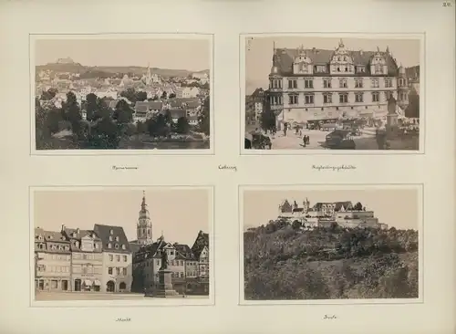 Foto Coburg in Oberfranken, Panorama, Regierungsgebäude, Markt, Veste