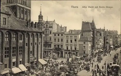 Ak Toruń Thorn Westpreußen, Alter Markt, Breite Straße