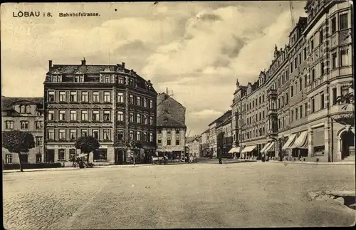 Ak Löbau in Sachsen, Bahnhofstraße