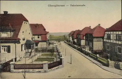 Ak Dresden Gittersee Obergittersee, Daheimstraße, Wohnhäuser