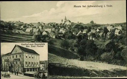 Ak Meura Thüringer Wald, Gasthof zum Meurastein, Inh. Emil Fischer