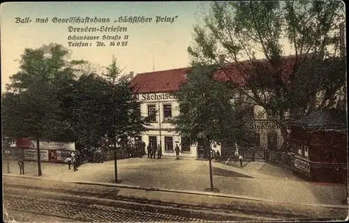 Ak Dresden Striesen, Gesellschaftshaus Sächsischer Prinz, Schandauer Straße 11