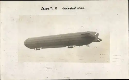Foto Ak Zeppelin II im Flug, Luftschiff