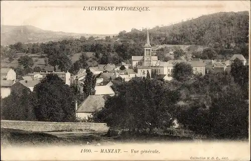 Ak Manzat Puy de Dome, Vue generale