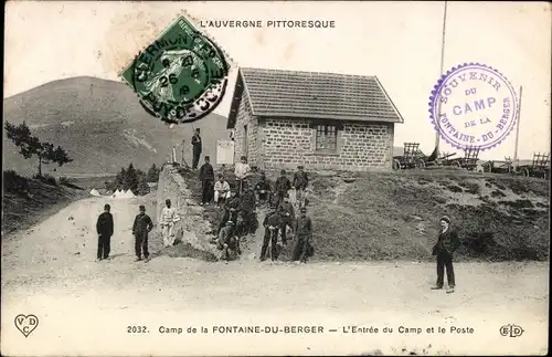 Ak Fontaine du Berger Puy de Dôme, Camp, L'Entree du Camp et le Poste
