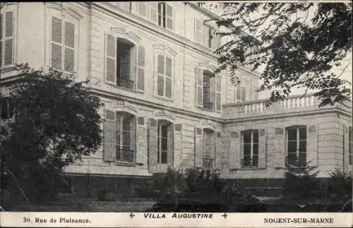 Ak Nogent sur Marne Val de Marne, Villa Augustine, Rue de Plaisance