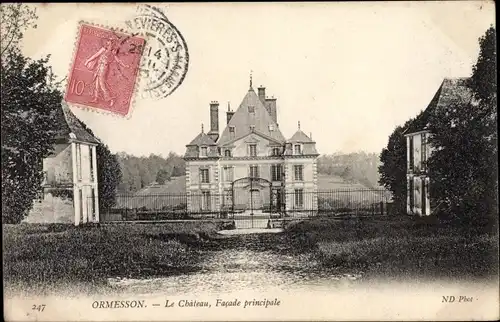 Ak Ormesson Val de Marne, Le Chateau, Facade Principale