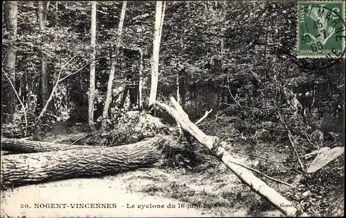 Ak Vincennes Val de Marne, Le cyclone, 16.06.1903