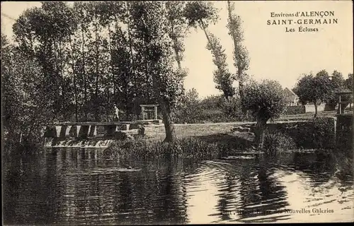 Ak Saint Germain Orne, Les Ecluses