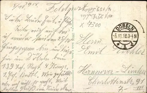 Ak Döbeln, Ansicht des Rathauses, Gleise