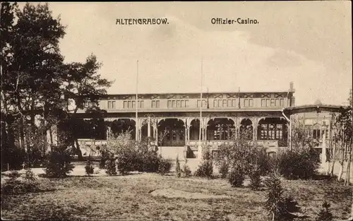 Ak Altengrabow Möckern in Sachsen Anhalt, Truppenübungsplatz, Offizier Casino