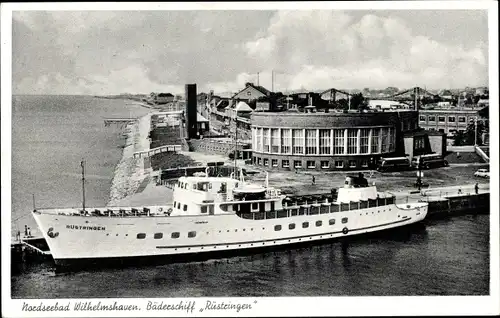 Ak Wilhelmshaven in Niedersachsen, Blick auf das Bäderschiff Rüstringen