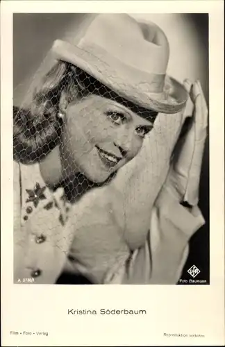 Ak Schauspielerin Kristina Söderbaum, Portrait, Ufa Film