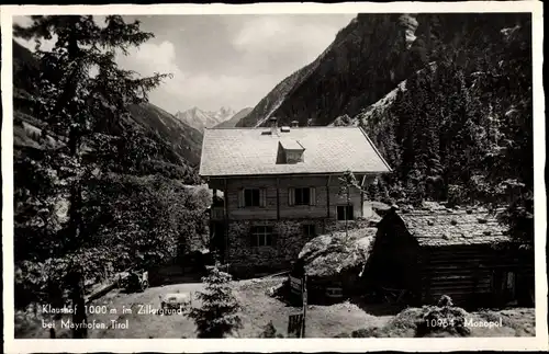 Ak Mayrhofen im Zillertal Tirol, Klaushof im Zillergrund