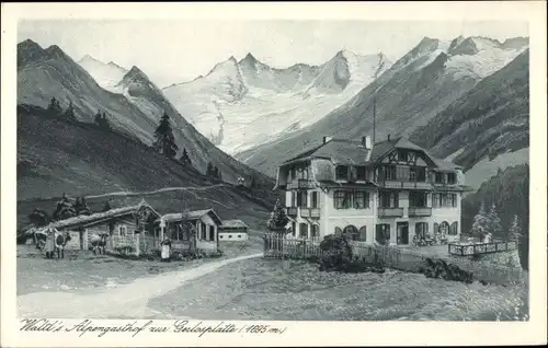 Ak Krimml in Salzburg, Waltl's Alpengasthof zur Gerlosplatte