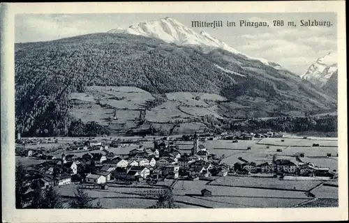 Ak Mittersill in Salzburg, Blick auf den Ort im Pinzgau, Gebirge