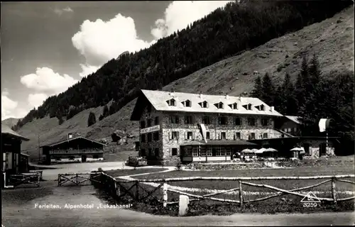 Ak Ferleiten Fusch an der Großglocknerstraße in Salzburg, Alpenhotel Lukashansl