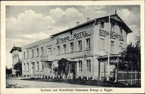 Ak Breege auf Rügen, Kurhaus und Strandhotel