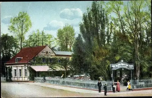 Ak Lübbenau im Spreewald, Gasthaus Am grünen Strand der Spree