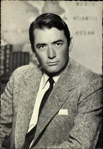 Ak Schauspieler Gregory Peck, Portrait