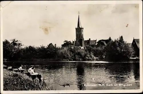 Ak Aalsmeer Nordholland, Ned Herv Kerk en Ringvaart