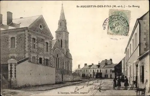 Ak Saint Augustin des Bois Maine-et-Loire, Le Bourg