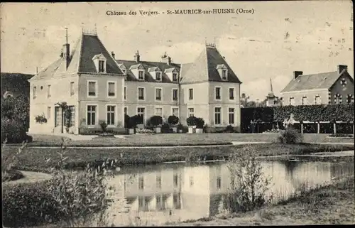 Ak Saint Maurice sur Huisne Orne, Chateau des Vergers