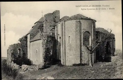 Ak Saint Nicolas de Brem Vendée, Eglise, Abside