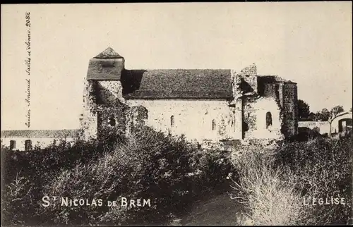 Ak Saint Nicolas de Brem Vendée, L'Eglise