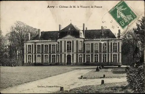 Ak Arry Somme, Chateau de M. le Vicomte de France