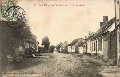 Ak Hangest en Santerre Somme, Rue du Plessier