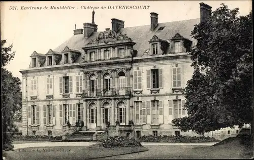 Ak Davenescourt Somme, Château, Schloss, Vorderansicht