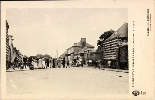 Ak Hangest en Santerre Somme, Rue de la Poste