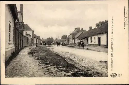 Ak Hangest en Santerre Somme, Rue d'Arvillers