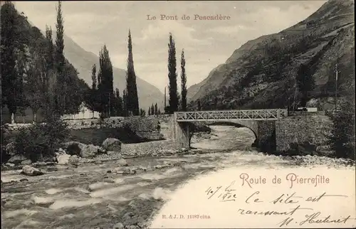 Ak Pierrefitte Seine Saint Denis, Le Pont de Pescadere