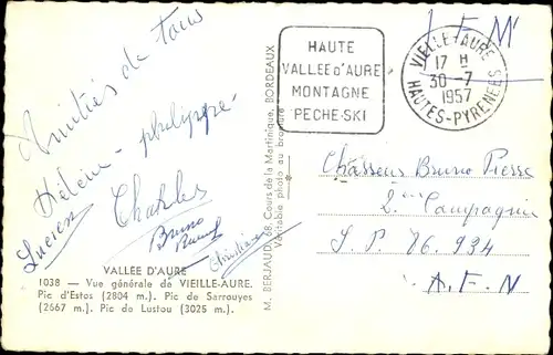 Ak Vieille Aure Hautes Pyrénées, Vue generale