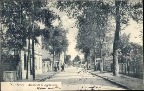Ak Nanterre Hauts de Seine, Avenue de la Republique