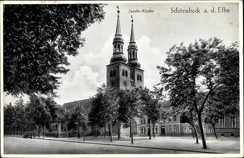 Ak Schönebeck an der Elbe im Salzlandkreis, Jacobikirche