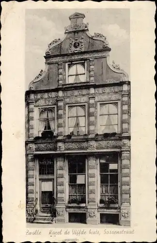 Ak Zwolle Overijssel Niederlande, Karel de Vijfde huis, Sassenstraat