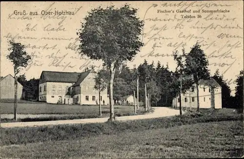 Ak Holzhau Rechenberg Bienenmühle Erzgebirge, Fischer's Gasthof und Sommerfrische