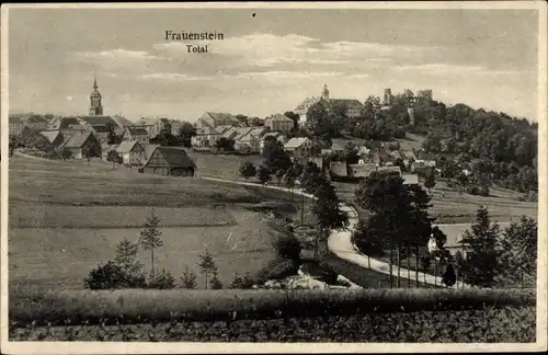 Ak Frauenstein im Erzgebirge, Totale