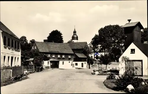 Ak Claußnitz in Mittelsachsen, Dorfpartie