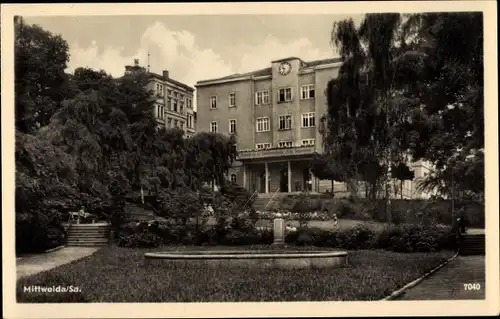 Ak Mittweida Sachsen, Ingenierschule im Park